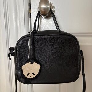 Black Leather Crossbody Bag